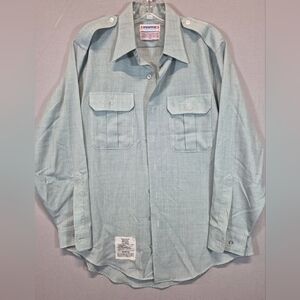 Propper Men’s Large Tapered Fit Military Tactical Shirt Light Green Long Sleeve